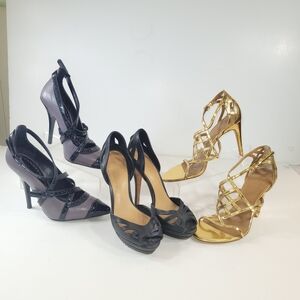 Tory Burch L.A.M.B Elegant Black and Gold Tory Women's Heels Pupms Size 8.5